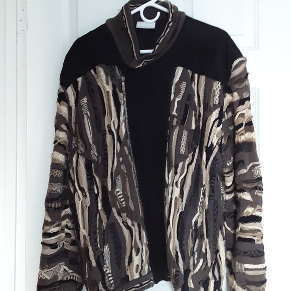 Coogi sweater jacket bomber large - Picture 3 of 4